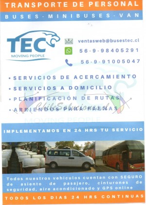 Transporte estación  Avisos gratis en Chile en Estación Central |  Servicio transporte de personal para empresas buses, minibuses, van., Traslado de personal, arriendo de buses, minibuses y van