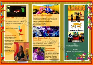 Alfa Eventos Cumplea&ntilde;os Avisos gratis en Chile en La Reina |  Fiestas Animaciones Payasitas Funcion De Titeres Show Magos Lazy 7698152, Dia Del Ni&ntilde;o Cumplea&ntilde;os Castillos Toboganes Barney Minnie Mickey 7698152