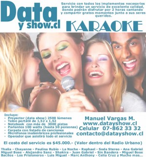 manuel vargas Avisos gratis en Chile en Quilicura |  Arriendo karaoke todo santiago , www.datayshow.cl Karaoke a domicilio todo Santiago