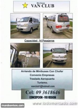 RAUL CRUCES Avisos gratis en Chile en Concepci&oacute;n |  TRANSPORTE A TERMAS DE CHILLAN, VAN CLUB TRANSPORTES