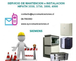 eyccontacto Avisos gratis en Chile en Quinta Normal |  Servicio T&eacute;cnico Centrales Siemens HiPath 3550, 3750, 3800 y 4000, hipath 3550