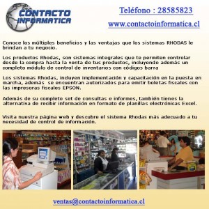 Contacto Informatica Anuncios gratis en Santiago |  Sistema de Puntos de Venta, Sistemas de control de compra-venta