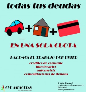 cristian riveros Avisos gratis en Chile en Santiago |  Creditos de consumo lo gestionamos rapidamente para usted, Creditos de consumo