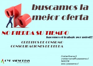 cristian riveros Avisos gratis en Chile en Santiago |  Credito de consumo somos los mejores, pida el suyo, Creditos de consumo gestion rapidas y seguras