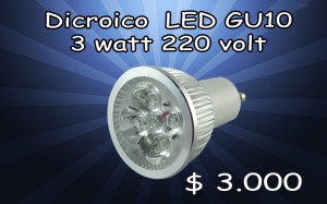 RENTAGAME CHILE Avisos gratis en Chile en La Cisterna |  Dicroico  led - gu10 3 watt  220 volt $ 3.000, Iluminacion led