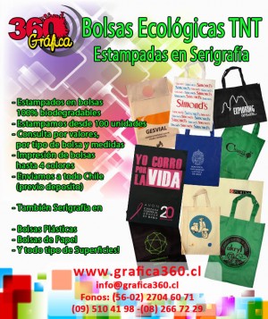 Carlos Ayala  Avisos gratis en Chile en Santiago |  Bolsas ecol&oacute;gicas tnt estampadas en serigraf&iacute;a  - bolsas ecol&oacute;gicas tn, Bolsas ecol&oacute;gicas tnt