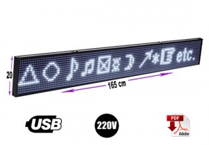 importadora full-led Anuncios gratis en La Cisterna |  Letrero programable led 20 x 165 cm blanco, Letreros programables led usb y tecnolog&iacute;a publicitaria