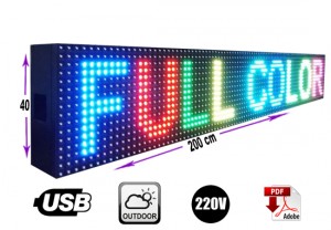 importadora full-led Anuncios gratis en La Cisterna |  Letrero programable led  40 x 200 cm rgb o multicolor outdoor, Letreros programables led usb y tecnolog&iacute;a publicitaria