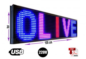Rentagame chile Avisos gratis en Chile en La Cisterna |  Letrero programable 20 x 100 cm rgb o multicolor/gran avda. 8051, Letreros programables led usb y tecnolog&iacute;a publicitaria