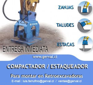Luis Ferrufino Navarrete Avisos gratis en Chile en Santiago |  Maximize su Retroexcavadora o Excavadora  !!! &iquest;no tiene faenas aun ?, Entonces Ud.Necesita Estapac 400 Compactador y Estaqueador