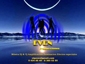 EVEN PRODUCCIONES Avisos gratis en Chile en Zapallar |  MATRIMONIOS, CUMPLEA&Ntilde;OS, EVENTOS, VJ, DJ, AUDIO, LUCES, AMPLIFICACION E ILUMINACION