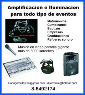 rodrigo  Avisos gratis en Chile en San Bernardo |  Dj ,VJ, KARAOKE. MUSICA, AUDIO E ILUMINACION PARA TODO TIPO DE EVENTOS, Fiestas en General  ,Musica en pantalla Gigante con los Videos 